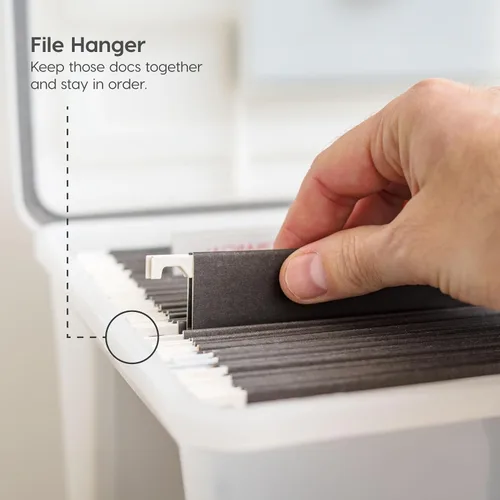 Miniatura 5 de IRIS - Caja de archivos hermética portátil tamaño carta, paquete de 4, transparente