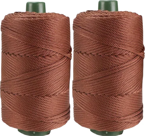 Miniatura 21 de Cordón de hilo artístico de 14.11 oz, hilo de poliéster color burdeos, para tejer macramé, bolsas de ganchillo, canasta de ganchillo, sombrero