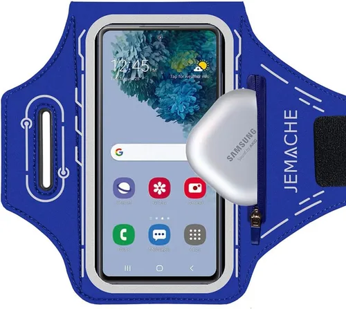 Miniatura 12 de Brazalete para Samsung Galaxy S26 S25 S24 S23 S22 Ultra/Plus/FE, gimnasio Running Entrenamientos Brazo Band con soporte para auriculares (negro)