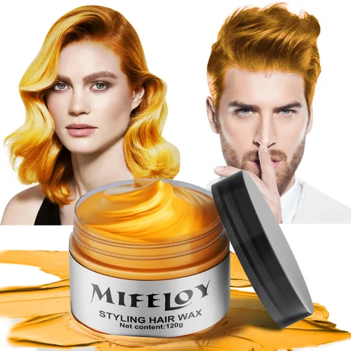 Miniatura 10 de Cera temporal negra para el cabello, tinte en crema para peinado natural instantáneo, pomadas lavables para hombres, niñas, mujeres, jóvenes, barro