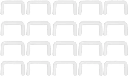 Miniatura 8 de PiercingJ 20 piezas de 14G 16G Bioflex Clear Bioflex Septum Anillos Retenedores Flexible Acrílico Anillo de nariz Retenedor en forma de U Piercing