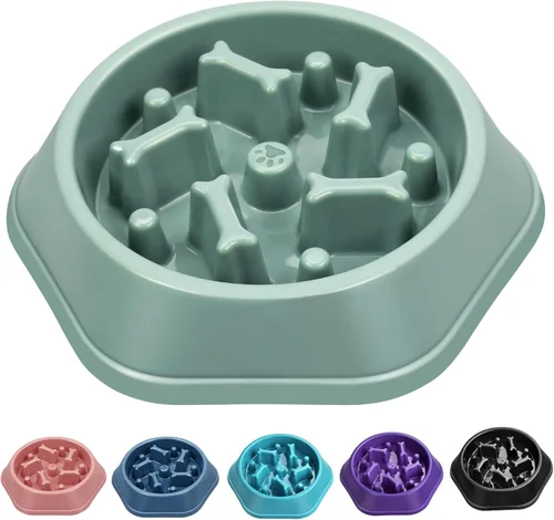 Miniatura 13 de UPSKY Cuenco Rompecabezas de Alimentación Lenta para Perros, Cuenco Interactivo Antideslizante Anti-Hinchazón para Lamer Golosinas para Perros