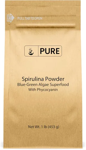 PURE ORIGINAL INGREDIENTS Polvo de espirulina (1 lb) Superalimento de algas verdes con ficocianina