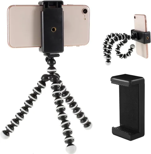 Miniatura 8 de Acuvar Cámara trípode flexible pulpo de 10 pulgadas con tornillo de 1/4", placa de liberación rápida para cámaras digitales, SLR, DSLR, fotografía
