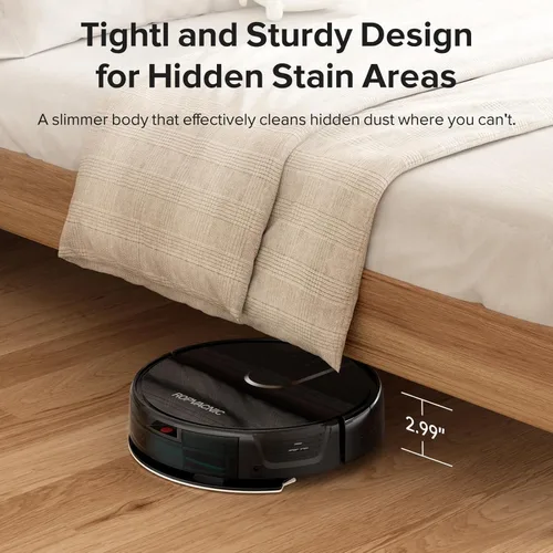 Miniatura 3 de ROPVACNIC Robot aspirador robot aspirador y trapeador combinado con succión de 5200 Pa, ajustes de limpieza personalizados, aspiradora robótica