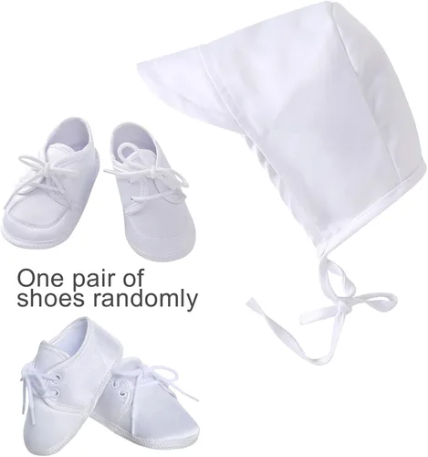 Miniatura 5 de Booulfi Baby Boy's 5 Pcs Set Christening Baptism Outfits Long Sleeve Suit