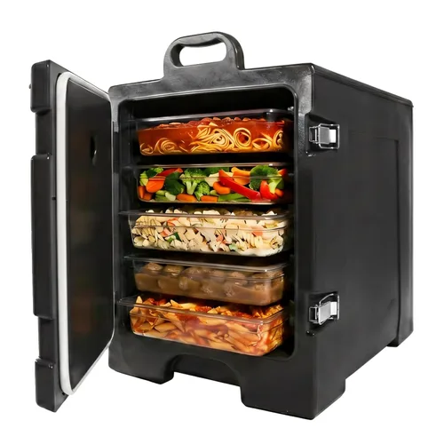 Pearington Transportador de Bandejas de Alimentos Aislado de Grado Comercial para 5 Bandejas de Tamaño Completo, Caja Térmica Calentadora de