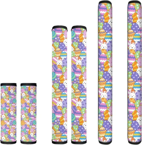 Miniatura 14 de Juego de 6 fundas para manijas de puerta de refrigerador, protector antideslizante para refrigerador, horno, lavavajillas, mantiene