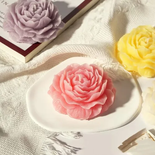 Miniatura 9 de 2 paquetes de moldes para velas en forma de corazón, moldes de silicona en forma de corazón y rosa para velas, moldes para velas de rosa
