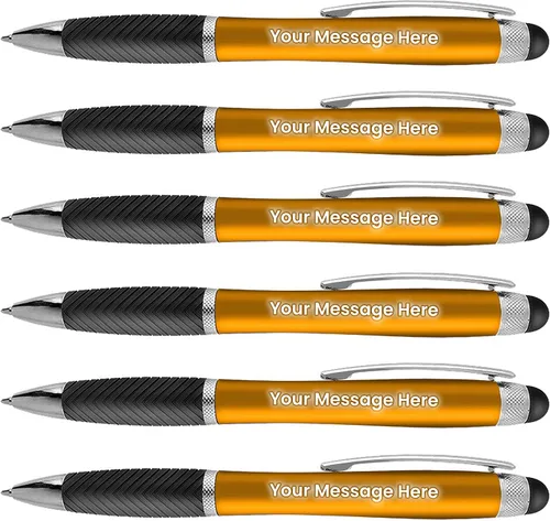 Miniatura 5 de Paquete de 80 bolígrafos personalizados, grabado láser sin granel, bolígrafo de 3 pulgadas, lápiz óptico y área personalizada con luz, nombre