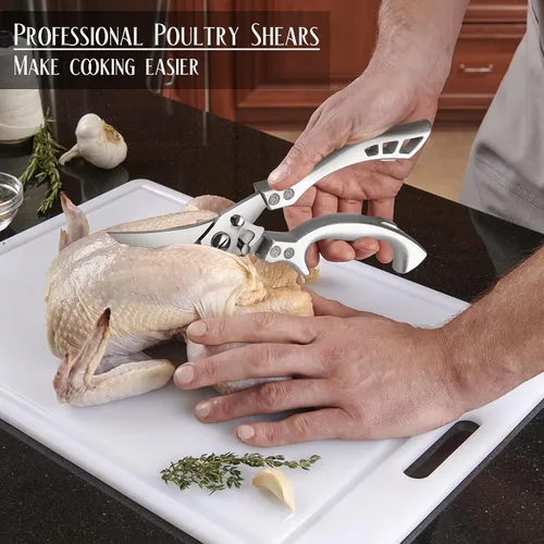Miniatura 2 de Tijeras para aves de corral, tijeras de cocina resistentes, multiusos, tijeras de cocina de acero inoxidable para carne de pollo, pavo, pescado
