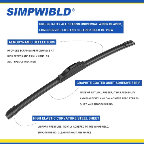 Miniatura 3 de SIMPWIBLD 3 limpiaparabrisas de repuesto para Dodge Grand Caravan 2008-2019/Chrysler Town & Country 2008-2016 Escobillas limpiaparabrisas