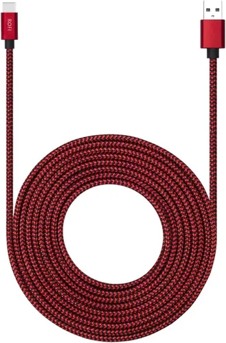 Miniatura 6 de RoFI Cable USB tipo C de 15 pies con carga rápida de 3 A, cable de carga USB C trenzado de nailon ultra largo y extremadamente duradero para Galaxy