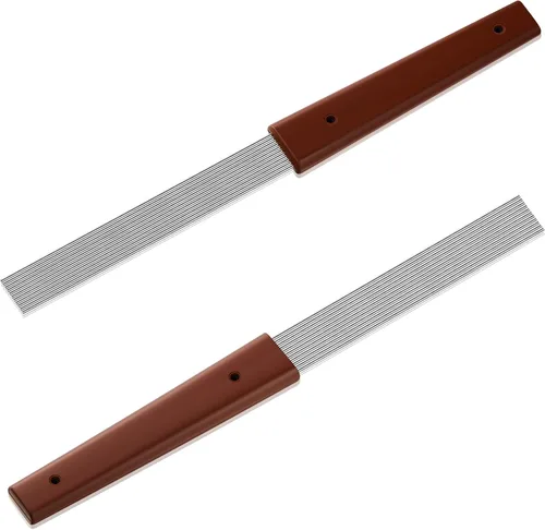 2 piezas Guira Dominicana Guiro Peine de 12 pulgadas Profesional Guiro Instrumento Raspador de Acero Inoxidable Percusión Equipado con 11 Varillas