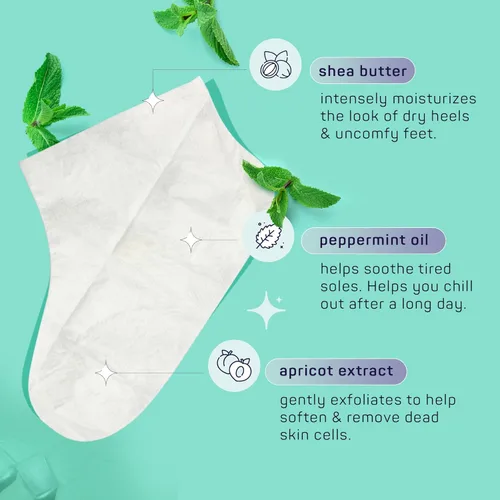 Miniatura 5 de SpaLife Juego de spa de 12 piezas para hombres: guantes de mano reparadores para manos secas, calcetines de pie de menta refrescante para talones