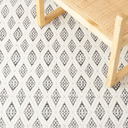 Miniatura 7 de SAFAVIEH Natura Collection - Alfombra de pasillo de 9 pies, color marfil y negro, diseño de transición, ideal para zonas de alto tráfico en pasillo
