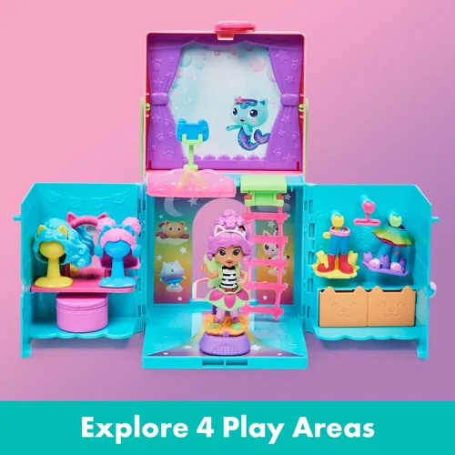 Miniatura 4 de Casa de muñecas de Gabby, armario de vestir portátil con una muñeca Gabby, juguetes sorpresa y accesorios para sesiones de fotos, juguetes