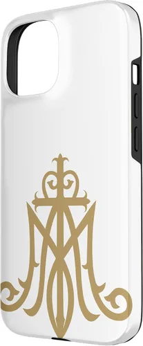 Miniatura 2 de Funda católica con monograma para iPhone 15 Virgin Mary Insignia Ave Maria