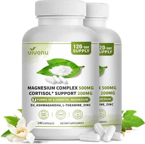 Miniatura 12 de Complejo de magnesio - 8 formas de magnesio elemental para una máxima absorción - Fórmula de alta potencia de 1000 mg - Apoya los huesos, músculos