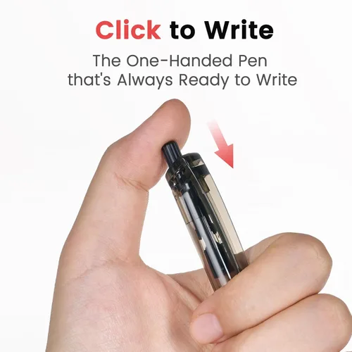 Miniatura 6 de Sooez Paquete de 12 bolígrafos a granel, bolígrafos de escritura suave con agarre suave, bolígrafo de tinta negra retráctil, bolígrafos de punta