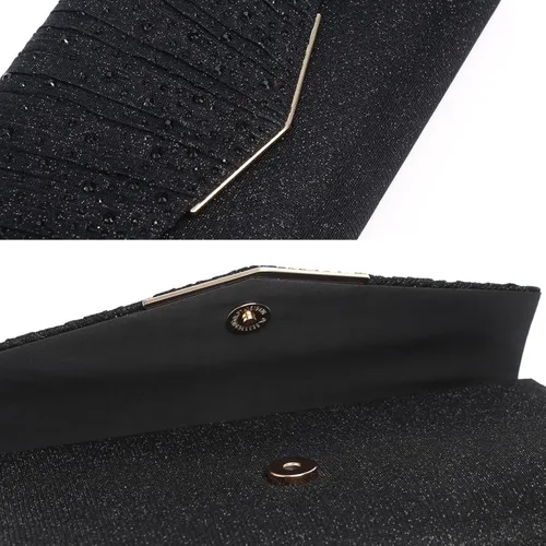 Miniatura 4 de Gurina Bolso de noche para mujer, bolso de mano con diamantes de imitación, lentejuelas con purpurina, bolso cruzado para mujer, fiesta de boda
