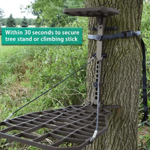 Miniatura 5 de Huntury Correas de palo de escalada, correa de soporte para árbol, correa de repuesto para escaleras, accesorio de bastón de escalada, rápido, fácil