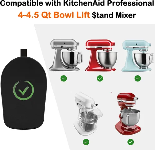 Miniatura 3 de Tapete deslizante para batidora de pie Kitchenaid con organizadores de cable flexible para electrodomésticos KitchenAid de 4.5 a 8 cuartos de galón