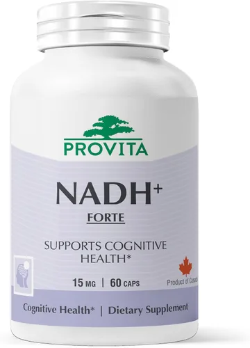 Miniatura 9 de PROVITA NADH+ Forte Suplemento de apoyo cognitivo con NADH, coenzima Q10 y clorofila Apoyo energético, enfoque, claridad mental y salud cerebral