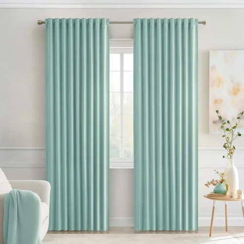 Miniatura 55 de MIULEE Cortinas opacas con pestaña trasera de 63 pulgadas de largo, juego de 2 paneles para sala de estar, dormitorio, privacidad, bolsillo