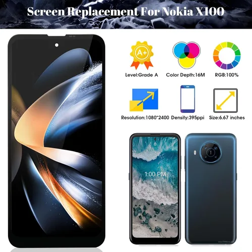 Miniatura 2 de Para Nokia X100 reemplazo de pantalla para Nokia X100 5G pantalla LCD para TA-1399 pantalla táctil digitalizador reemplazo Asamblea Repari piezas