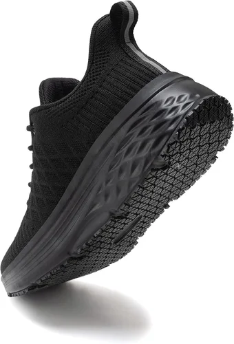 Miniatura 2 de AVW Zapatos de trabajo antideslizantes para mujeres, zapatillas deportivas resistentes al agua para caminar, zapatos para servicio de alimentos