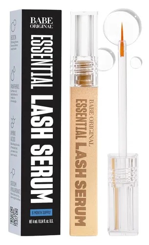 Babe Original Sérum de pestañas – Pestañas más completas y de aspecto más largo, tratamiento avanzado para mejorar las pestañas naturales,