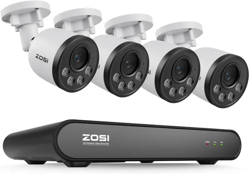 Miniatura 10 de ZOSI ZG1804E Cámara adicional de 4MP con audio, cámara de seguridad PoE para exteriores con visión nocturna, detección humana inteligente, IP66