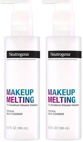 Miniatura 17 de Neutrogena Limpiador de gelatina refrescante para derretir maquillaje, 7% complejo de vitaminas emolientes, removedor suave de maquillaje de cara