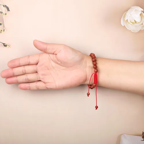 Miniatura 86 de AD Beads Pulseras de piedras preciosas unisex de 0.315 pulgadas (0.315 in), macramé curativo ajustable de 7 a 9 pulgadas Usa esta pulsera