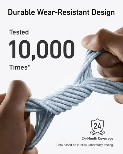 Miniatura 4 de Anker Cable USB C, cable de carga rápida tipo C bio-trenzado de 240 W para iPhone serie 17, MacBook Pro 2020, iPad Pro y más