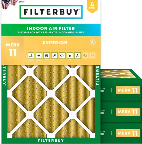 Miniatura 21 de Filterbuy Filtro de aire 18 x 20 x 1 pulgadas MERV 11 Defensa Superior contra Mascotas y Alergias (paquete de 4), Filtros de Reemplazo