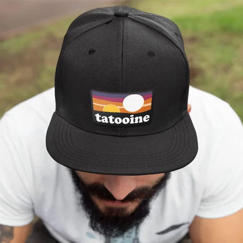 Miniatura 4 de BustedTees Tatooine - Gorra de béisbol para hombre y mujer, malla transpirable, ajustable, con cierre de malla