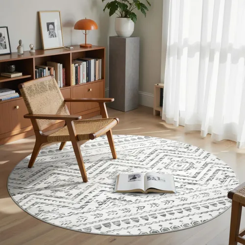 Miniatura 25 de Miukiki Alfombra marroquí lavable de 2 x 3 pies para sala de estar, antideslizante, plegable, grande y suave, para comedor y dormitorio