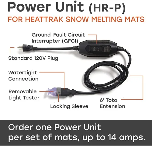 Miniatura 6 de Alfombra residencial HeatTrak para nieve 20 pulgadas x 5 pies 120 v.