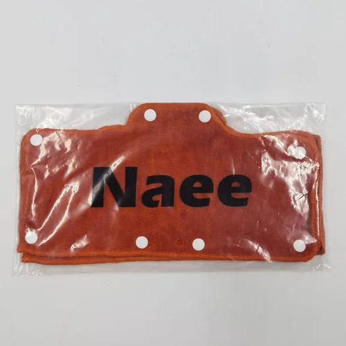 Miniatura 7 de Banda de sudor naranja para casco de terciopelo lavable de algodón de rizo NAEE a presión (3 piezas)