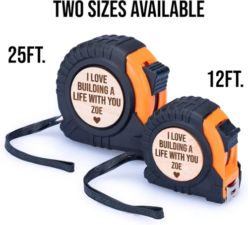 Miniatura 3 de Regalos del día de San Valentín para novio, cinta métrica personalizada para novio, marido, hombres con nombre, 6 diseños opcionales, 12 pies o 25