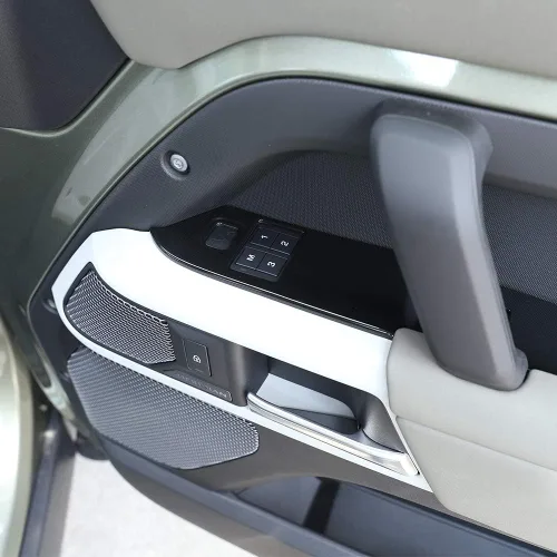 Miniatura 3 de Cubierta de plástico ABS para interruptor de elevación de ventana interior de automóvil para Land Rover Defender 110 2020 (negro brillante)