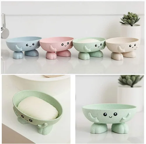 Miniatura 6 de Jabonera, bonita jabonera, creativa y encantadora bandeja de jabón para ducha, baño, cocina, encimera, color azul