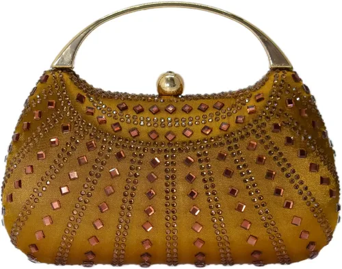Miniatura 13 de HUANG ZHUANG Elegante bolso de mano de cristal con diamantes de imitación para mujer, bolso de fiesta, boda, baile de graduación, bolsa brillante