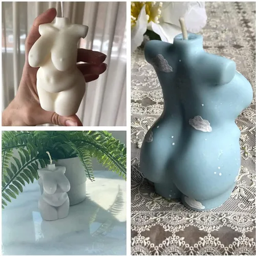 Miniatura 6 de Molde de Resina de Silicona del Cuerpo Humano para Velas, Chocolate, Jabón - Figura Curvilínea de Mujer Sexy Moldes 3D, Molde de Arcilla de Mujeres