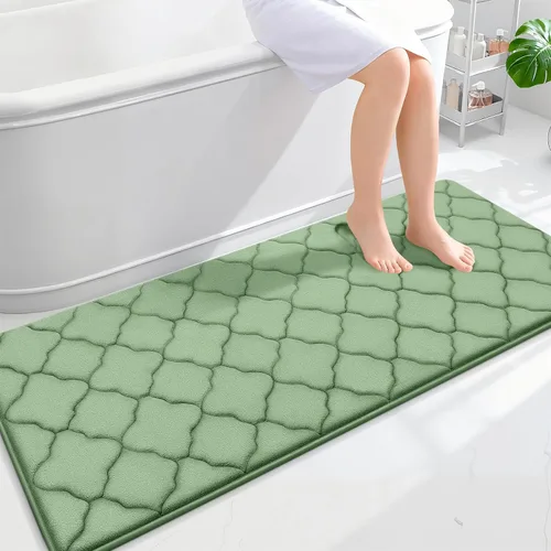 Miniatura 349 de OLANLY Alfombra de Baño de Espuma Viscoelástica de 24 x 16 pulgadas, Ultra Suave y Absorbente, Alfombras de Baño Antideslizantes, Cómodas, Lavables