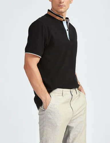 Miniatura 6 de GAVIN BLEU Polo de manga corta con cuello en V para hombre