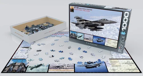 Miniatura 3 de EuroGraphics F-16 Fighting Falcon Puzzle (1000 piezas), modelo: 6000-4956