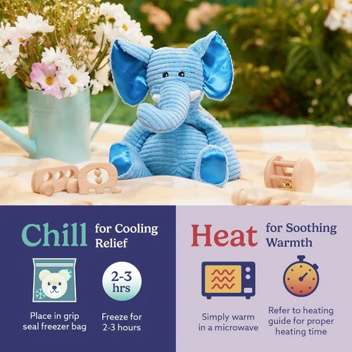 Miniatura 5 de warmies Animales de peluche con peso y aptos para microondas, elefante, peluche térmico para calidez y comodidad, lindos juguetes de felpa suave